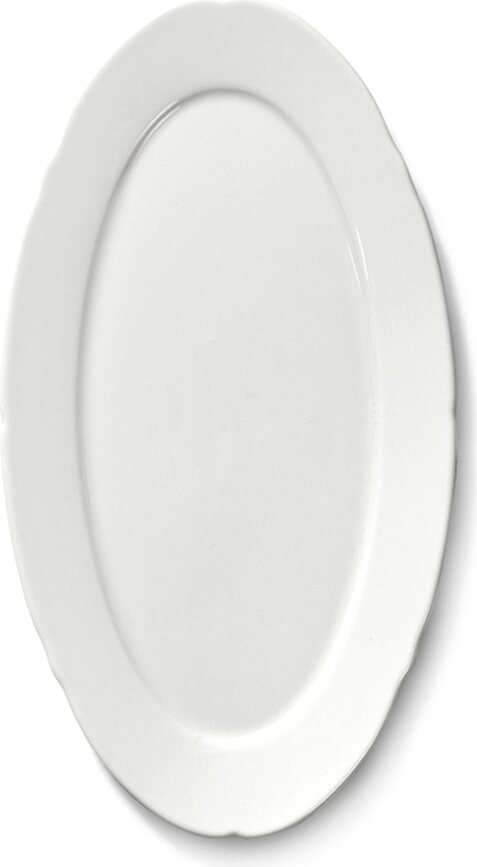 Silhouette Plats ovales 18,5 cm, blancs, lot de 4