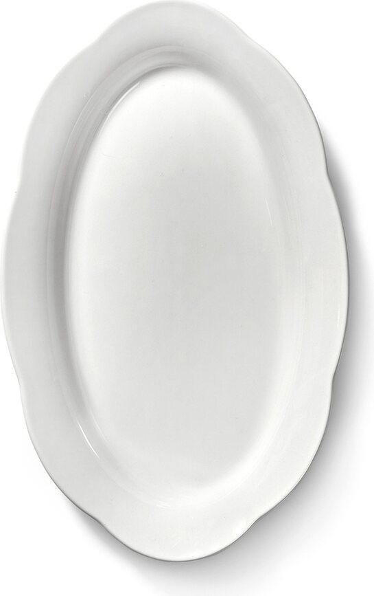 Silhouette Plats ovales profonds 24,5 cm, blancs, lot de 2