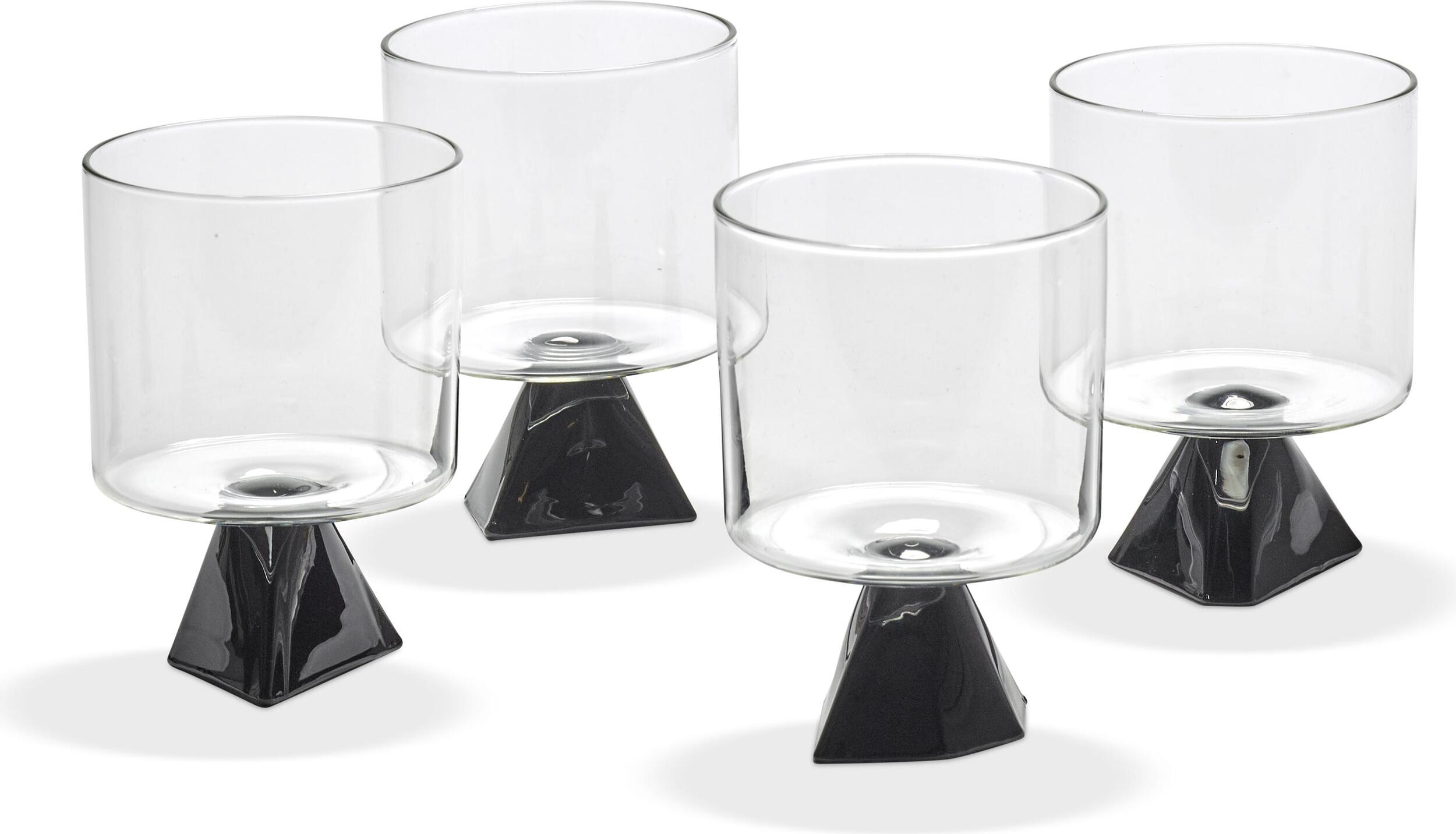 Silos Gläser 380 ml, schwarz, 4 St.