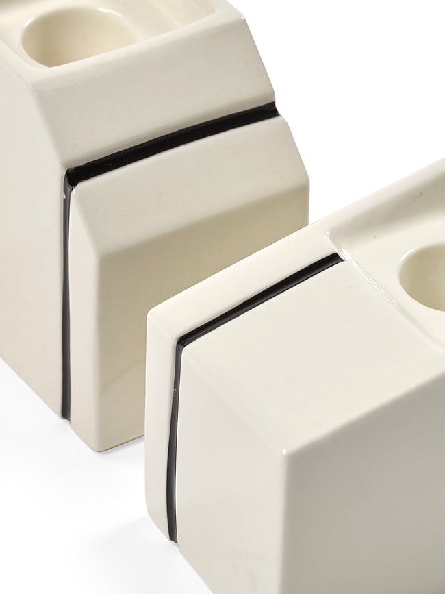 Silos Svijećnjaci za klasične svijeće bijeli 2 kom.