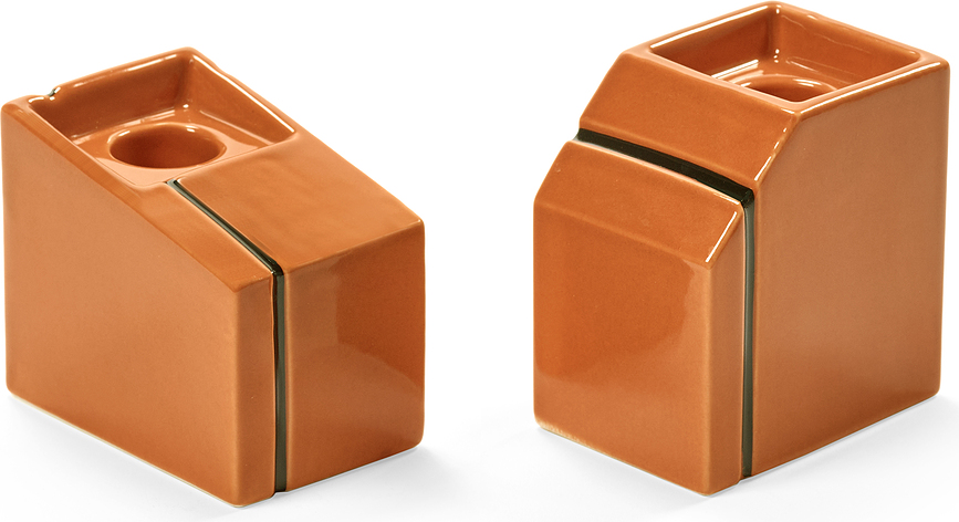 Silos Svijećnjaci za klasične svijeće narančasti 2 kom.