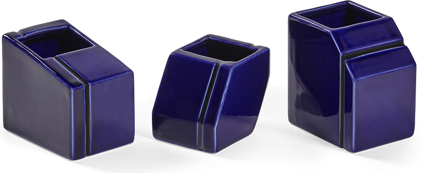 Silos Vaze dekorativne, modre, 3 kosi