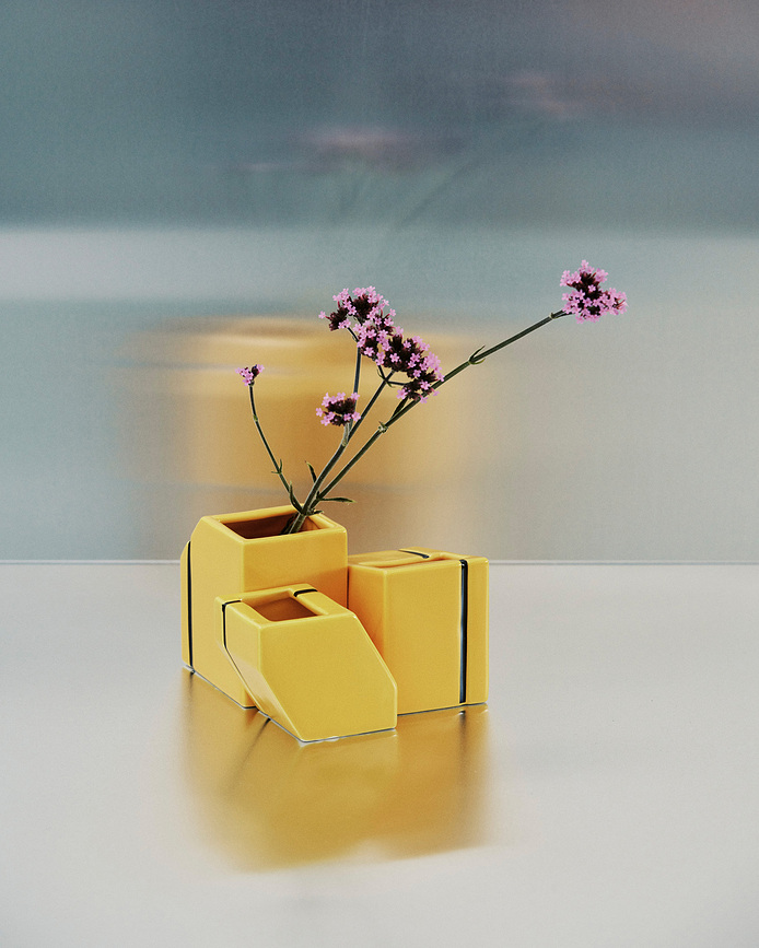 Silos Vaze dekorativne, barvne, 3 kosi