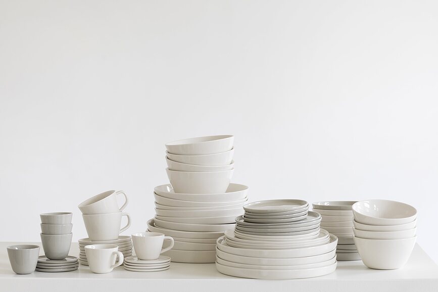 Sklede, 1 L, slonokoščene, 4 kosi