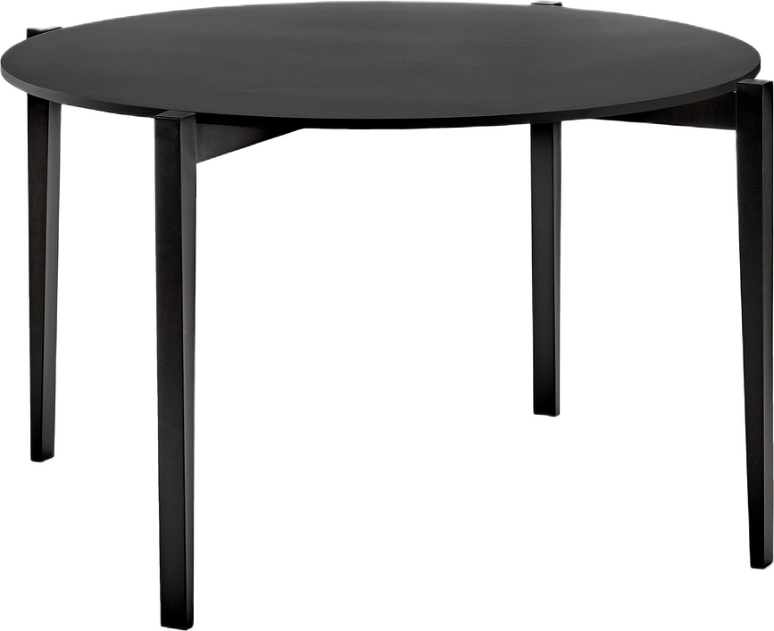 Stůl Elois 122 cm, černý, bukové dřevo
