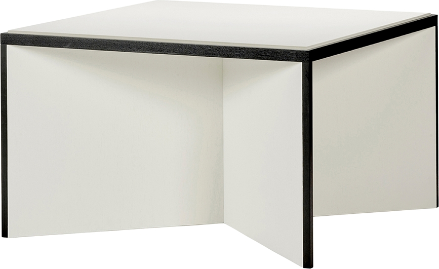 Stůl Kubé 124 cm, bílo-černý