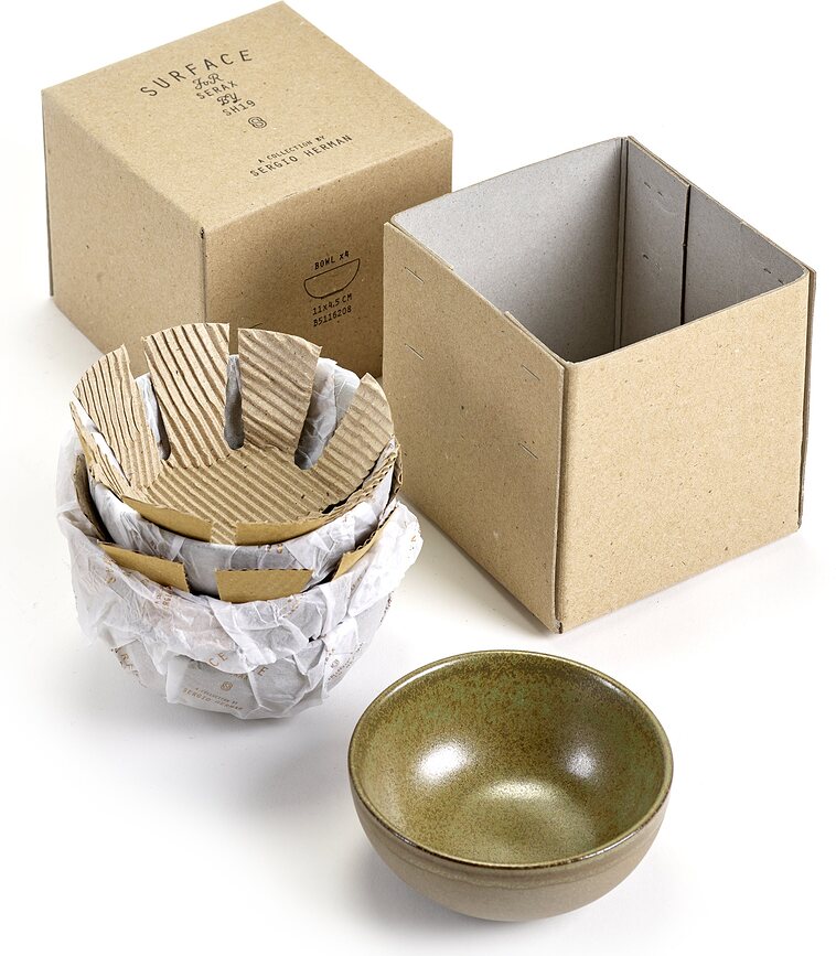 Surface Bols 11 cm, couleur rouille, Lot de 4