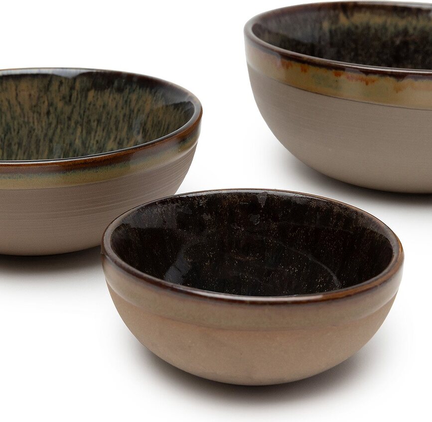 Surface Bols 9 cm, rouille, Lot de 4