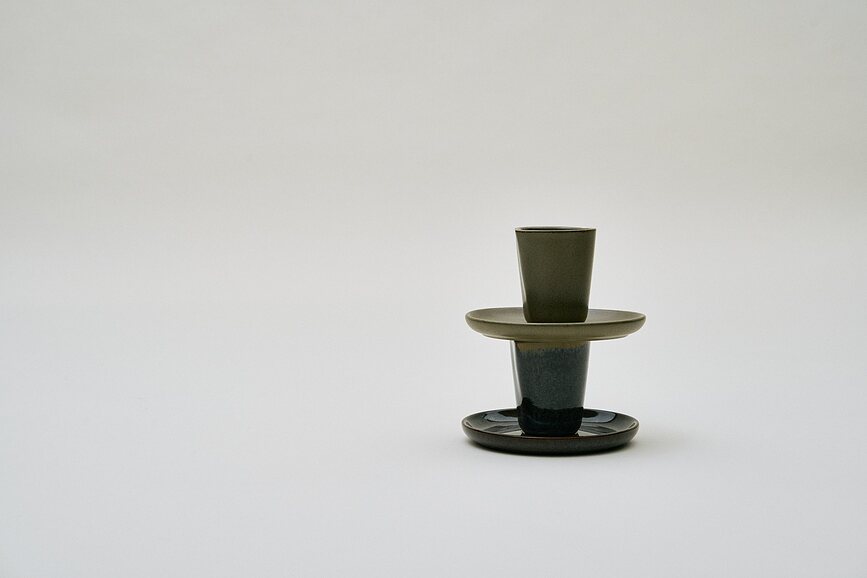 Surface Φλιτζάνια για ristretto, 90 ml, σκούρα πράσινα, 4 τμχ