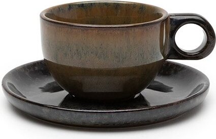 Kaffeetassen Surface Lungo Tassen-Set, 130 Ml, Schwarz-grau, 4 St.