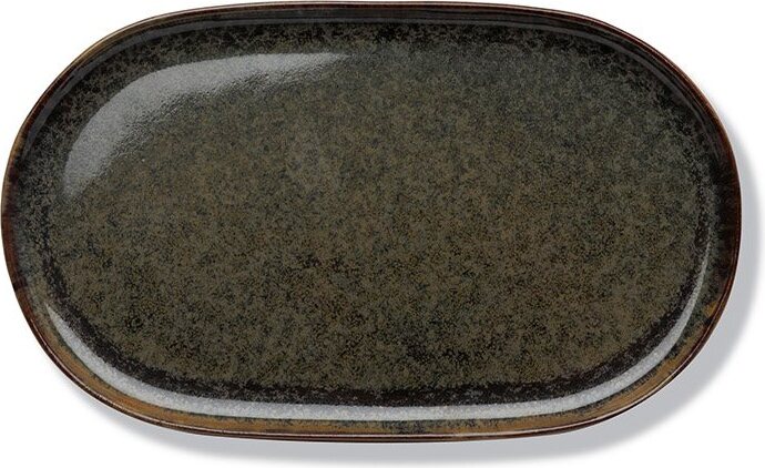 Surface Ovale Servierplatten 25 Cm, Schwarz-grau, 2 St.