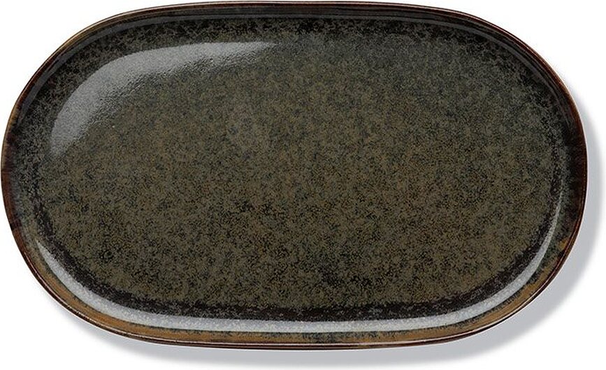 Surface Πιατέλες οβάλ, 25 cm, μαύρο-γκρι, 2 τμχ