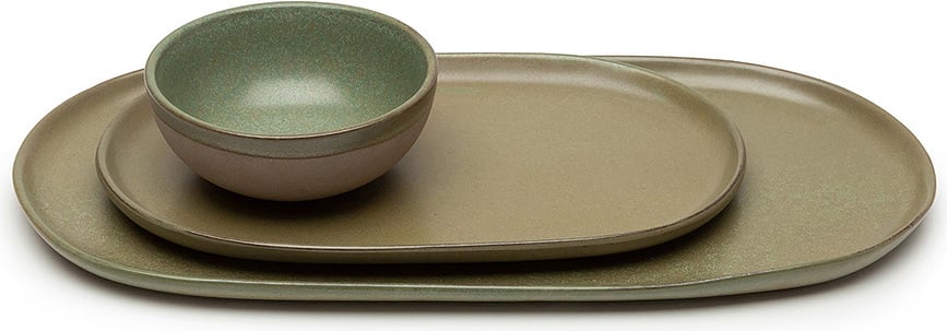 Surface Pladanj ovalni 35,5 cm crno-sivi