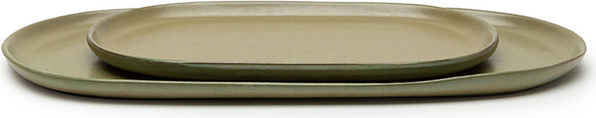 Surface Pladenj ovalen, 25 cm, črno-siv