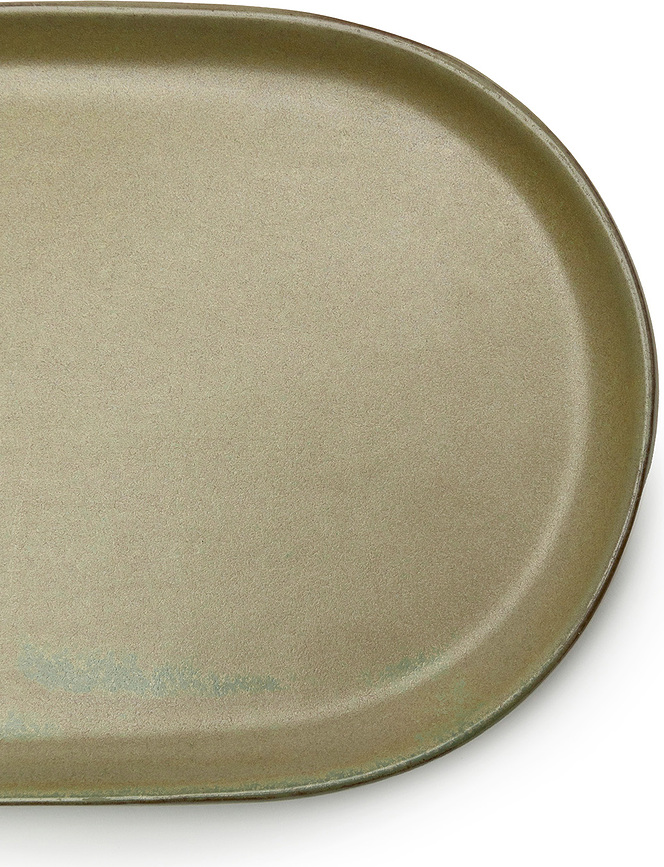 Surface Pladenj ovalen, 25 cm, črno-siv