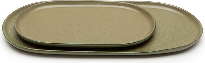 Surface Pladenj ovalen, 35,5 cm, črno-siv