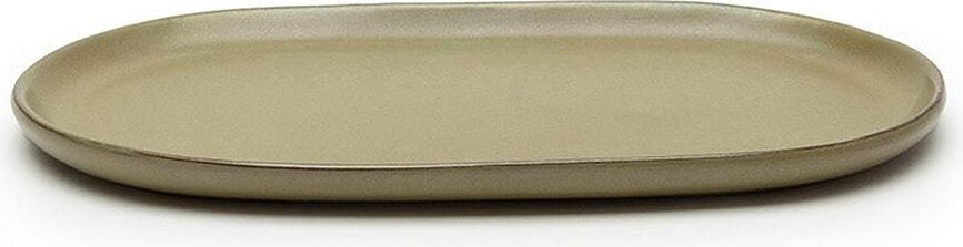 Surface Plats ovales, 25 cm, noirs et gris, Lot de 2