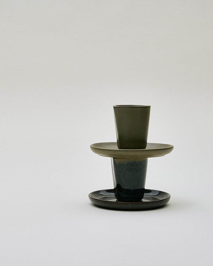 Surface Pot à Lait, 100 ml, noir et gris