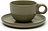Surface Šalica s tanjurićem za lungo kavu 130 ml tamnozelena 2 kom.