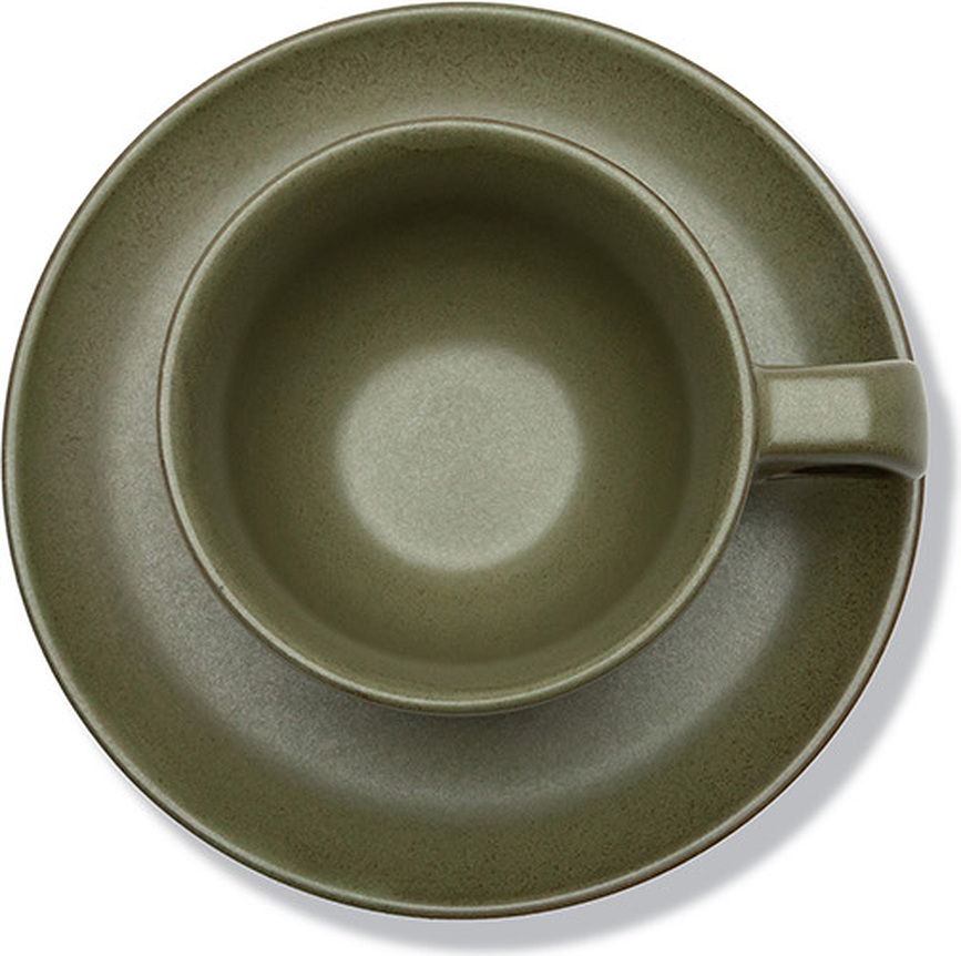 Surface Šalica za cappuccino s tanjurićem 230 ml crno-siva Set od 2 dijela