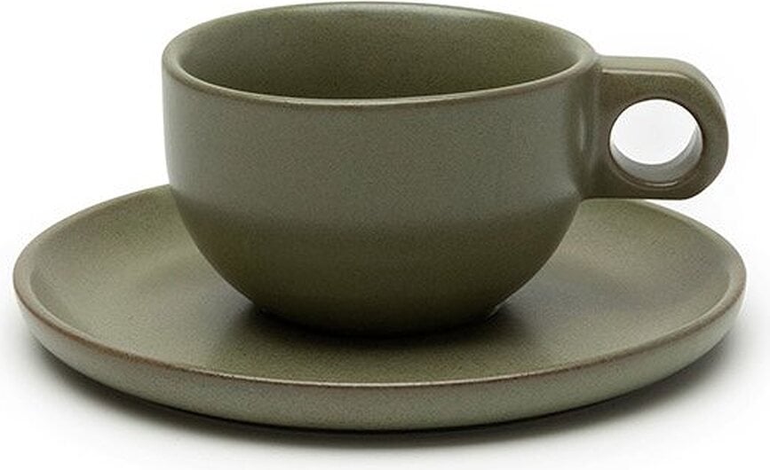 Surface Šalice za cappuccino s tanjurićima 230 ml tamnozelene 4 kom.