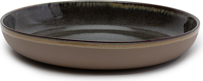 Snackteller Surface Servierteller 32 Cm, Schwarz-grau