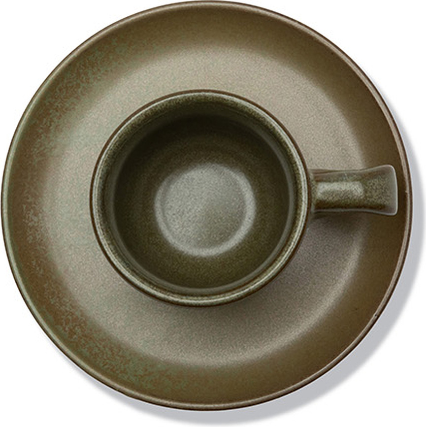 Surface Skodelica za espresso s podstavkom, 100 ml, črno-siva