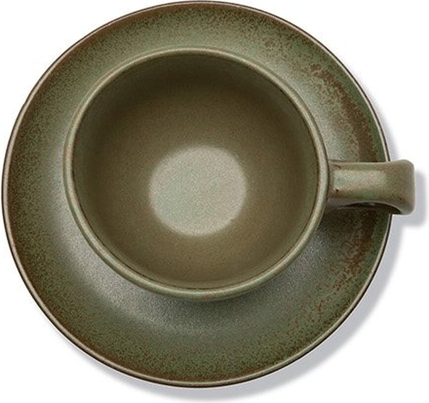 Surface Skodelice za kavo lungo s podstavki, 130 ml, črno-sive, 4 kosi