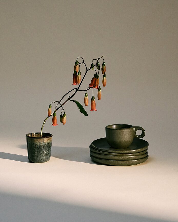 Surface Tasses 300 ml, noires et grises, Lot de 4