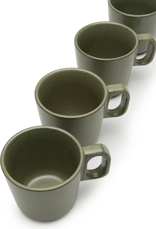 Surface Tasses 300 ml, noires et grises, Lot de 8