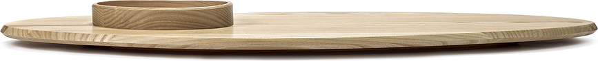 Tabla de Servir de fresno negro Dune, 81 cm, con cuenco