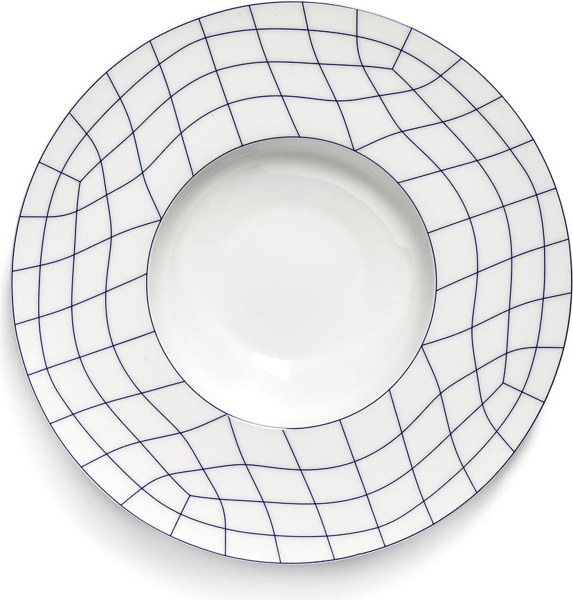 Talerze głębokie Nido 28 cm biało-niebieskie 2 szt.