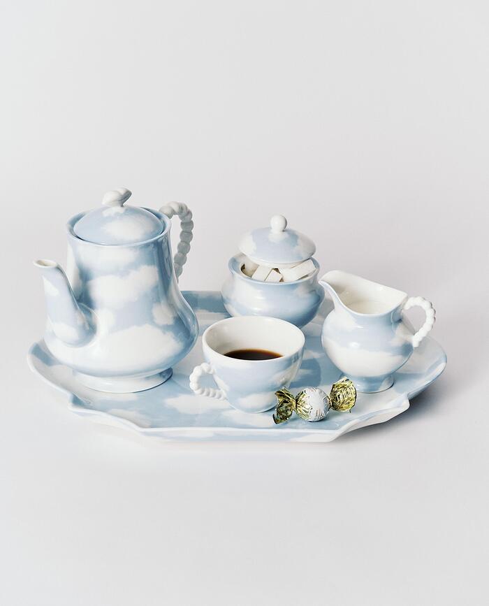 Tasse et soucoupe Les Objets Mouleversants 200 ml, bleu marine