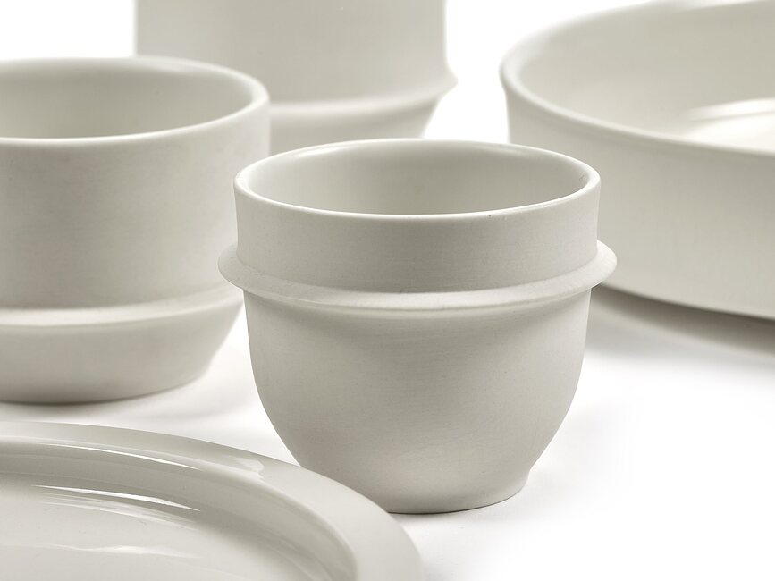 Tasses à espresso Dune 150 ml, blanches, lot de 2