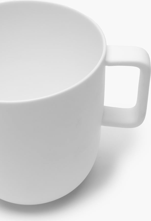 Taza esmaltada Base, blanca