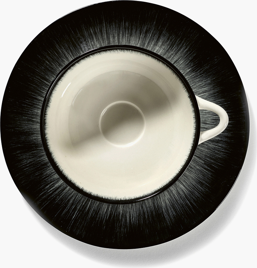 Taza Dé B, 200 ml, negra y blanca