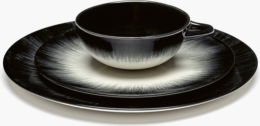 Taza Dé B, 200 ml, negra y blanca