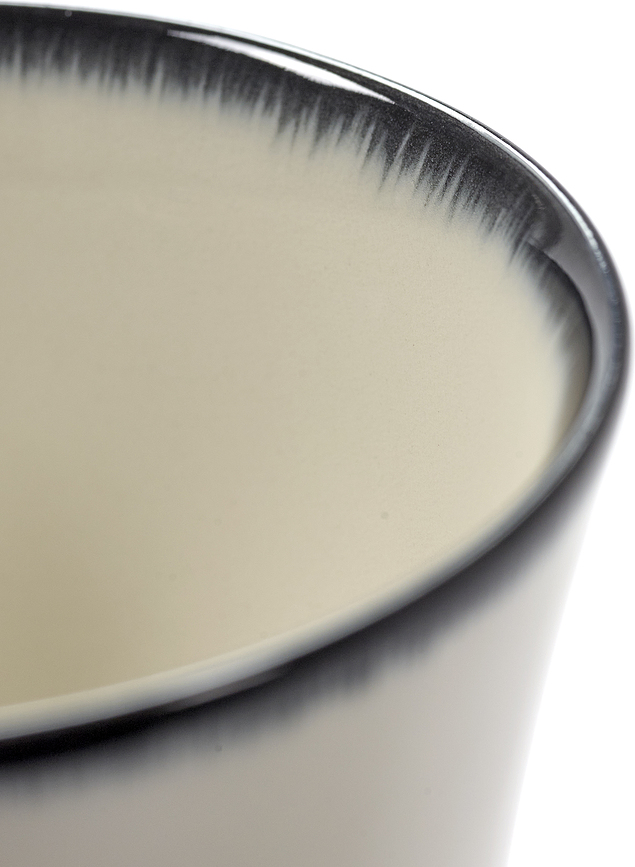 Taza Dé D, 340 ml, negro y blanco