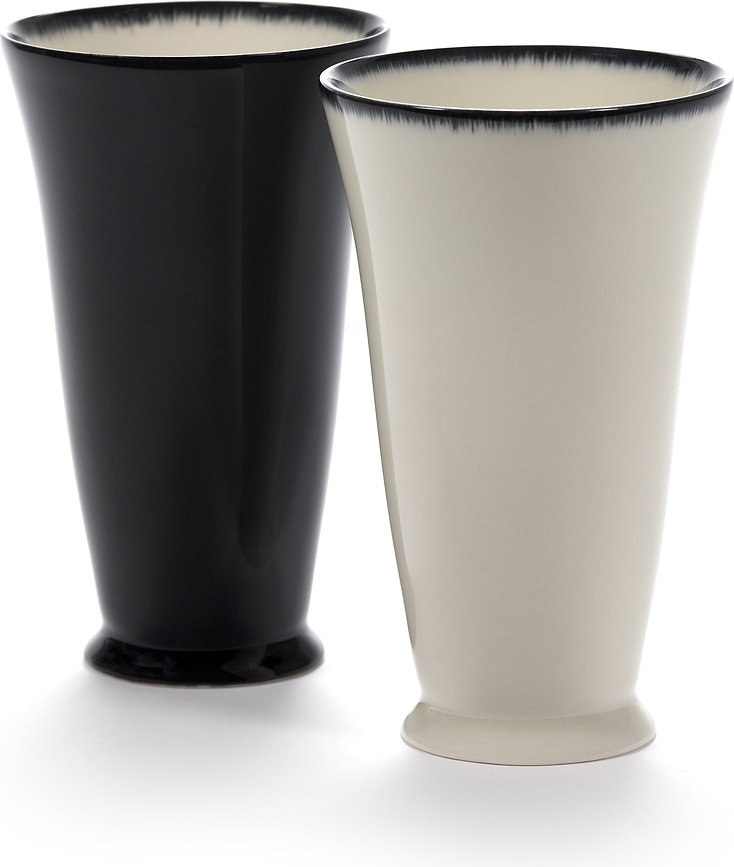 Taza Dé D, 340 ml, negro y blanco