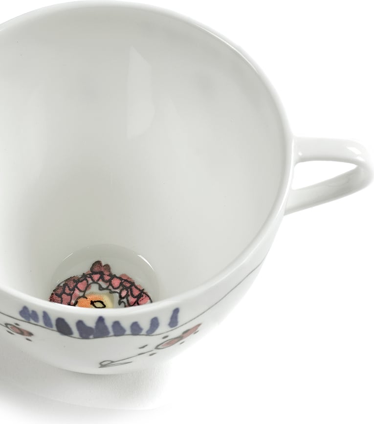 Taza de café Midnight Flowers Blossom Milk, 80 ml