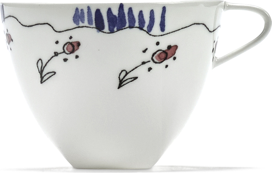 Taza de café Midnight Flowers Blossom Milk, 80 ml