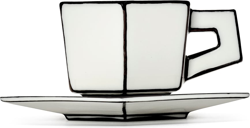 Taza de Espresso con Platillo Carte Blanche, Set de 2 piezas