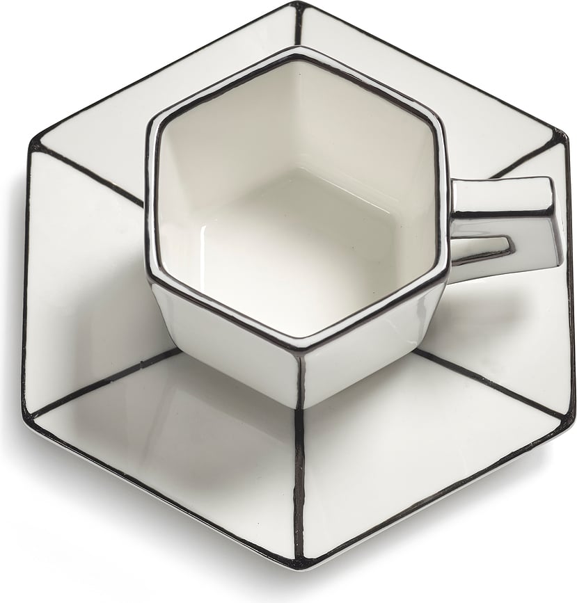 Taza de Espresso con Platillo Carte Blanche, Set de 2 piezas