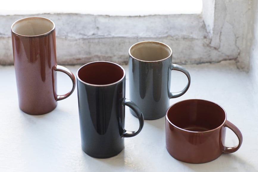 Taza de Espresso Terres de Rêves, 85 ml, marrón y negro