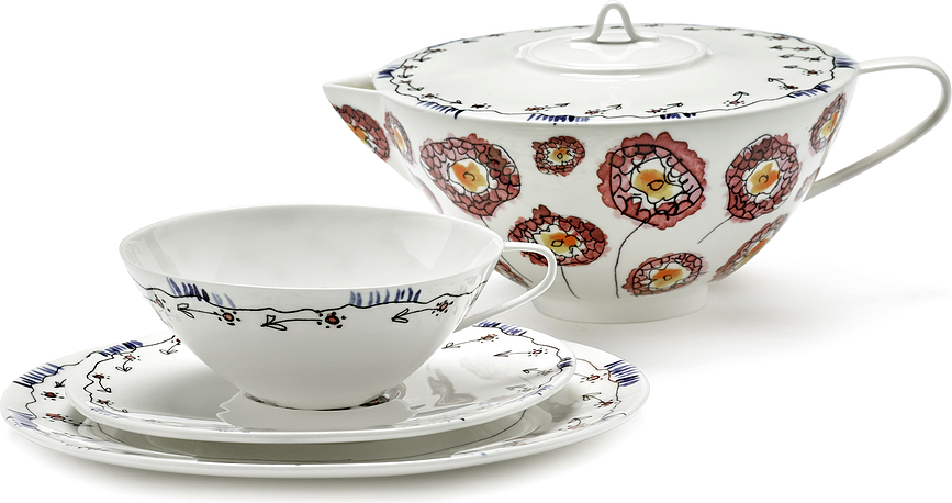 Taza de té Midnight Flowers Blossom Milk, 200 ml