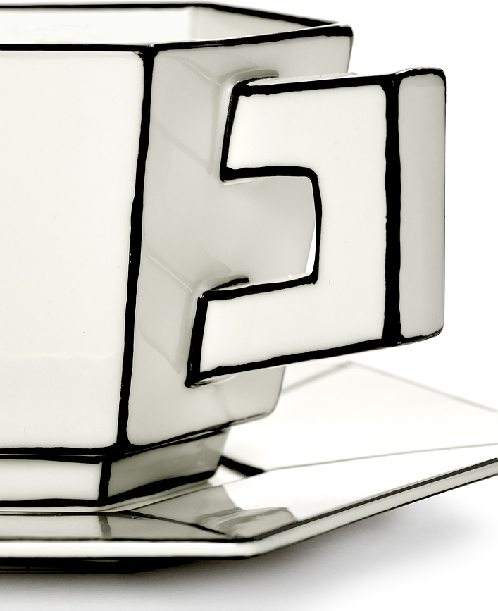 Taza para Cappuccino Carte Blanche, con platillo, Set de 2 piezas