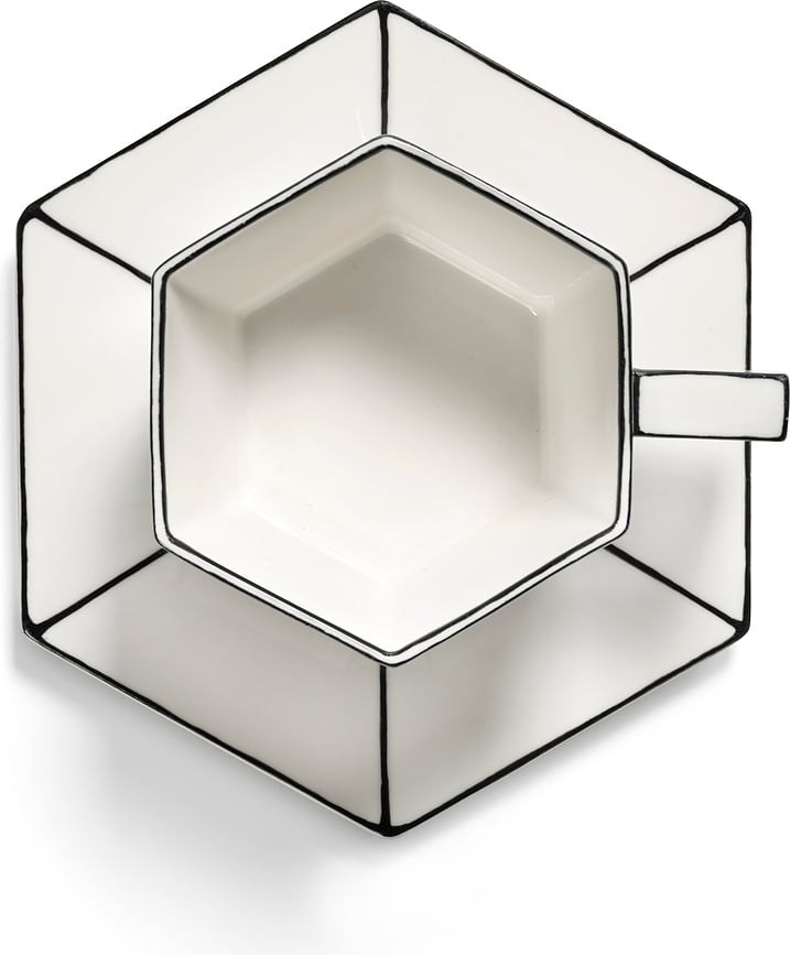 Taza para Cappuccino Carte Blanche, con platillo, Set de 2 piezas