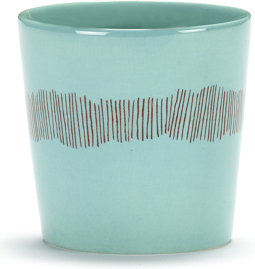 Tazas de café Feast, 250 ml, azul y rojo, Pack de 4