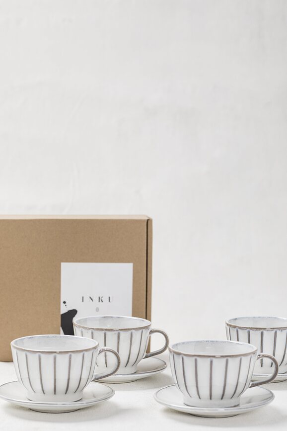 Tazas de Café Inku, 150 ml, blancas, 4 unidades