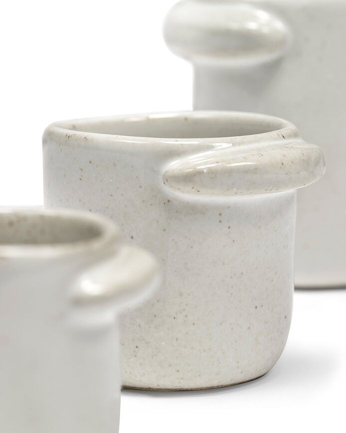 Tazas de café Out of Lines, 120 ml, marrón y negro, Pack de 2